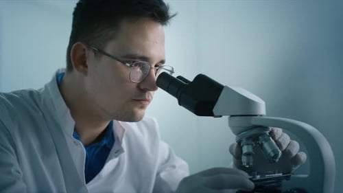 Close Up Engineer in Uniform at Progressive Science Lab Portrait Scientist