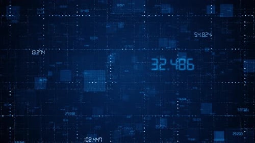 Animated Digital Data Flow Tech Background