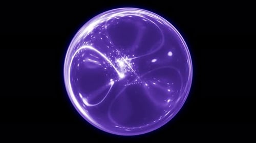 Purple Lights Sphere Loop 4K