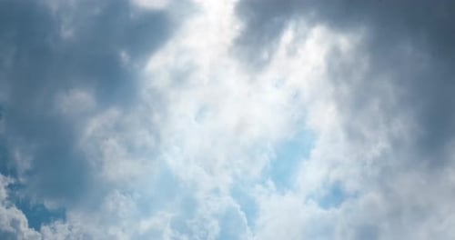 Time Lapse of Clouds Moving in the Blue Sky