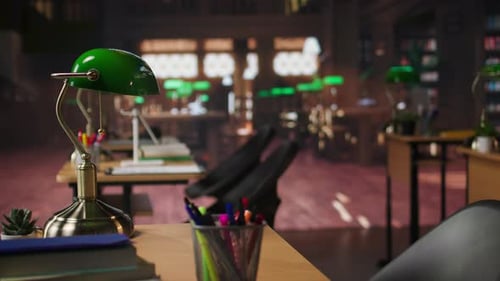 Old Fashioned Library Space with Historic Charm and Beautiful Decorations