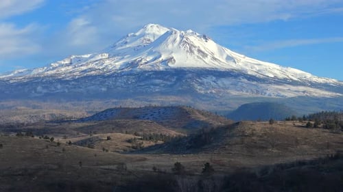 Mount Shasta Snow Covered Volcanic Peak Rising Above Northern California ScenicX