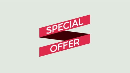 Flat Design Animated Special Offer Ribbon