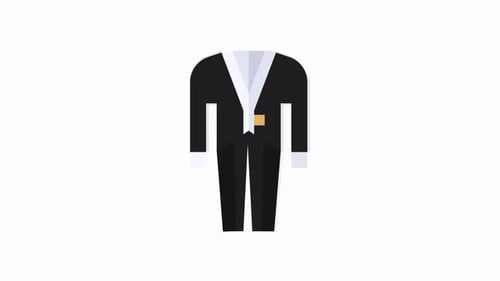 Flat Design Animated Business Suit Icon