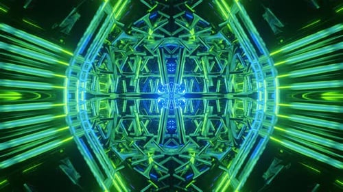 Hypnotic VJ Loop Showcasing a Vibrant and Flashing Metallic Disco Pattern