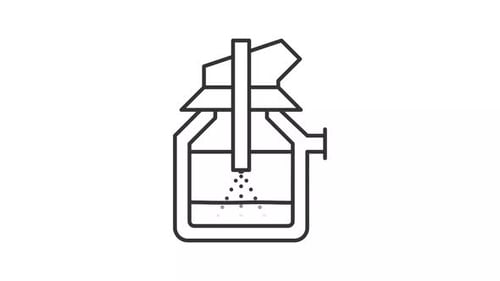 Animated basic oxygen furnace line icon