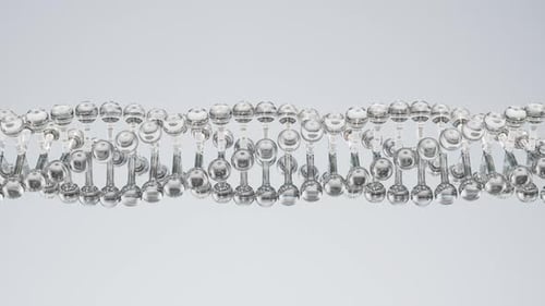 Transparent Glass DNA Helix Strand Animation