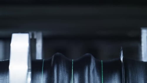 Detaillierter Arbeitsprozess für Reifenbaumaschinen mit Gummiband in einer modernen Anlage