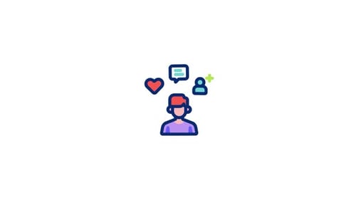 Animiertes Influencer-Symbol