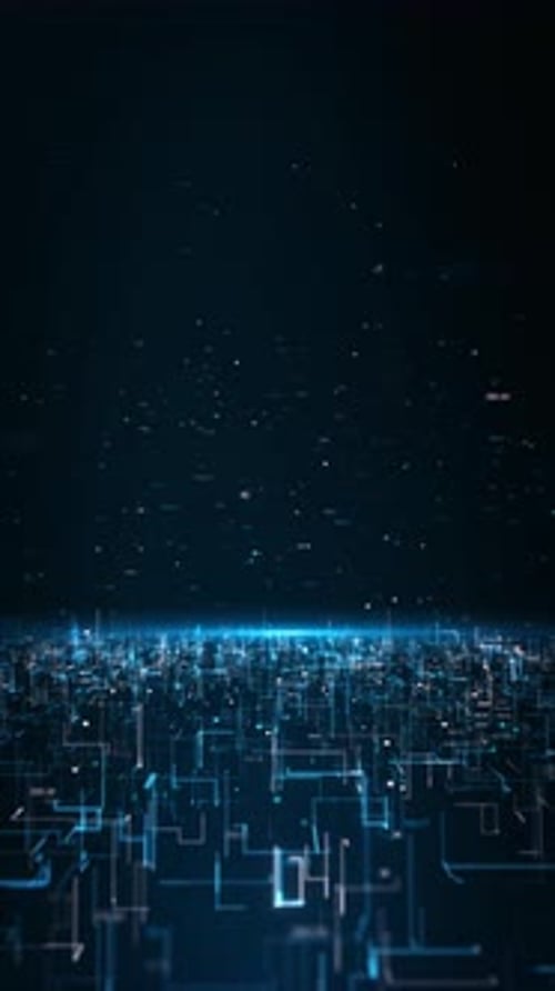 Futuristic Digital Network Background Animation