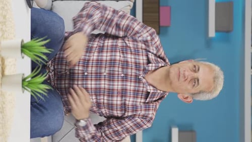 Vertical video of Self motivated man.