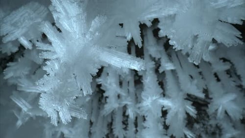 The Formation of Blue Ice Crystals in the Cave Demonstrates the Stunning Beauty