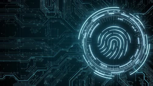 Digital Biometric Security and Identify By Fingerprint Concept Scanning System of the Finger Print