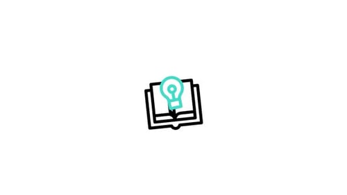 Animated Book And Lightbulb Icon For Creative Ideas