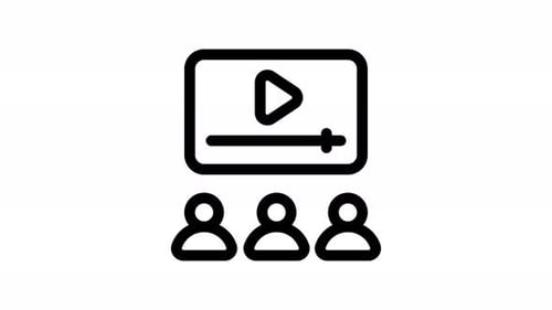 Minimalist Animated Video Player Audience Icon