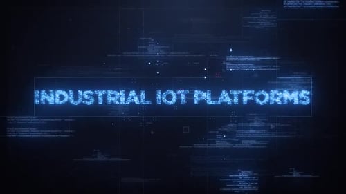 Industrial IoT Platforms Word On Dynamic Technology Background