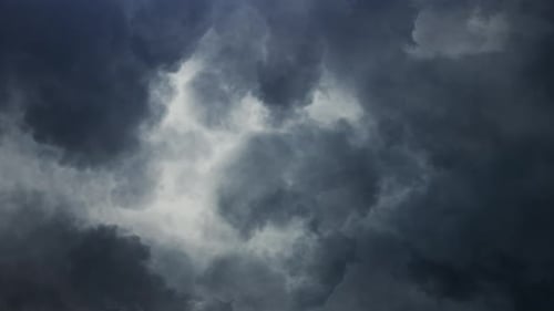 Dramatic Aerial View of Ominous Storm Clouds
