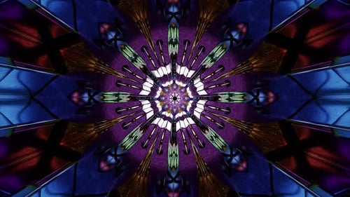 Abstract Ornamental Mandala Hypnotic Seamless Loop