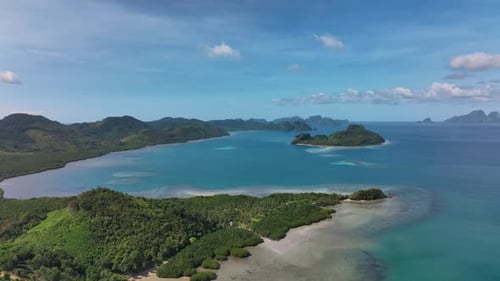 Tropical Islands and Teal Waters from Above