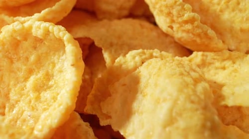 Close Up of Golden Brown Crispy Cornflakes