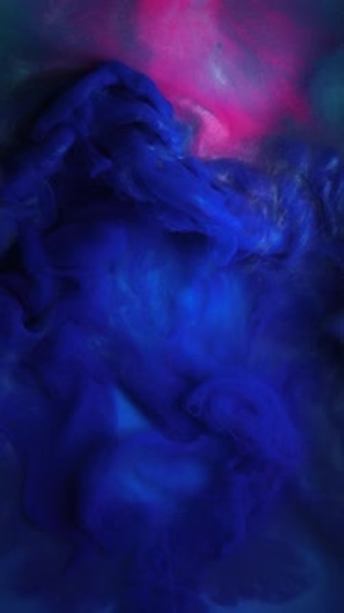 Abstract Footage of Swirling Blue and Pink Colors