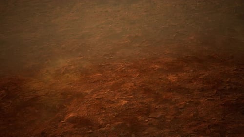 Storm of Dust and Sand in Desert
