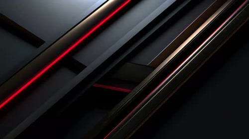 Dynamic Modern Abstract Geometric Background with Red Lines