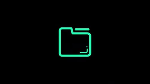 Animated Minimalist Folder Icon Reveal