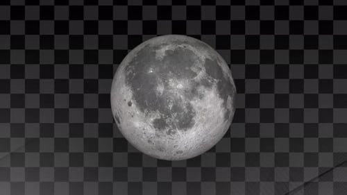 Moon Planet And Alpha Channel. 2074