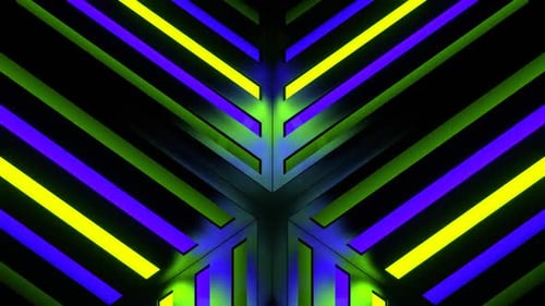 Purple And Light Green Neon Motion Effect Background Vj Loop In HD