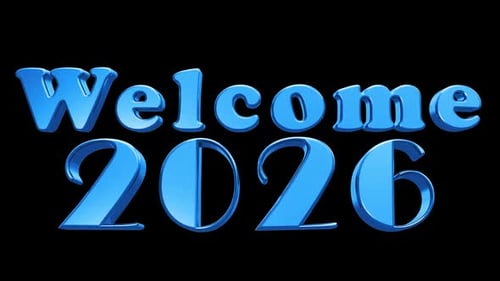 Welcome 2026 Text Animation Loop