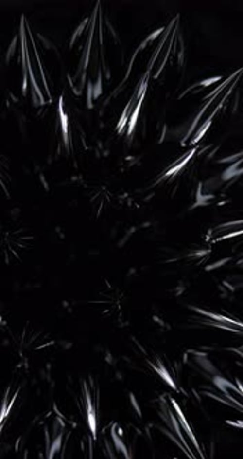 Vertical Video Background Magnetic Substance Magnetic Fluid Ferrofluid Black Liquid Surface Abstract