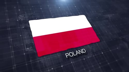 Flagge Polens wird gezeigt