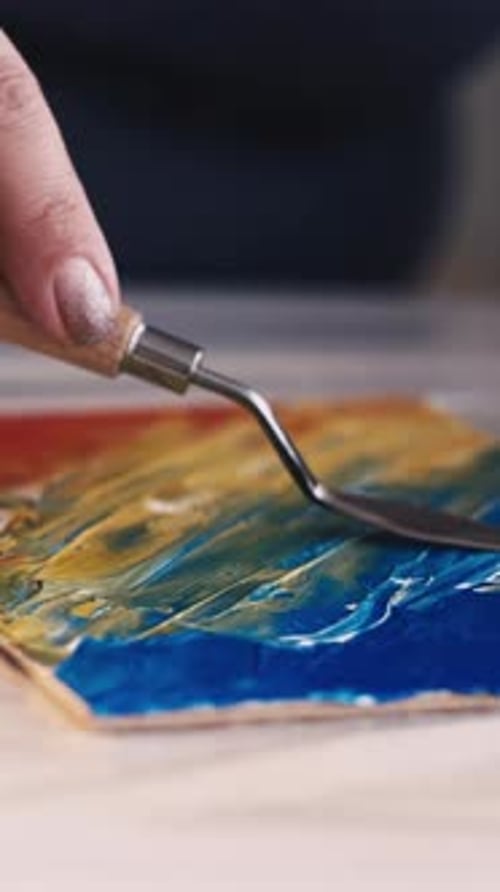Vertikale Malerei, Schule, Kunstwerk, Kreation, weiblich