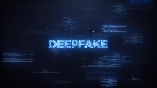 Deepfake Word On Dynamic Technology Background