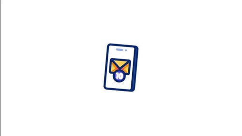 Animated Smartphone Email Notification Icon