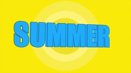 Bouncy 3D Summer Title Text Animation