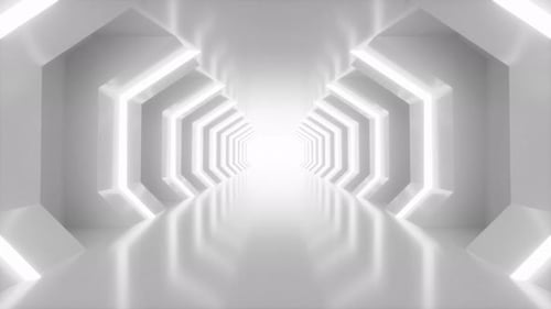 White geometric tunnel