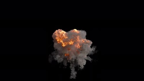 Dynamic Realistic Fire and Smoke Explosion Burst