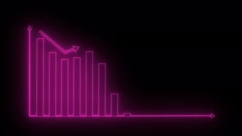 Pink Neon Negative Business Graph Animation