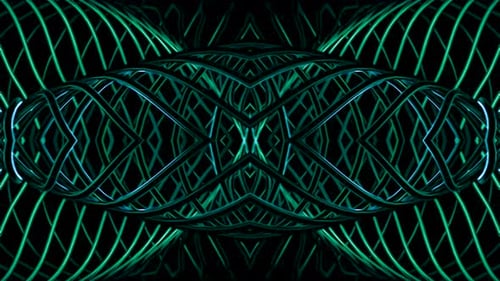 Abstract waving sound signal on a black background