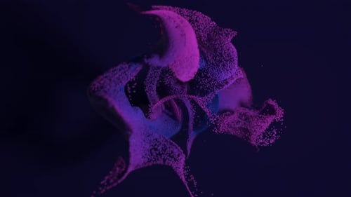3d Abstract Background Particles Moving