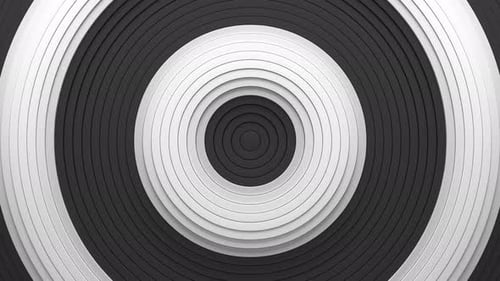 Top View on Circular Blinds Oscillation with Color Waves Minimal Clean Corporate Background 3D Rings