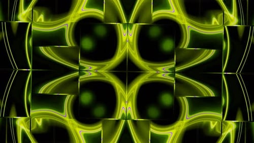 Dynamic Neon Kaleidoscope VJ Loop Background