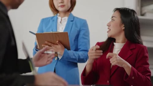 Business Meeting Collaboration in Office Space