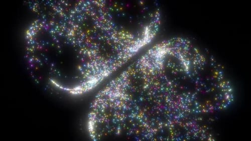 Dynamic Sparkling Colorful Particle Trails Abstract Background