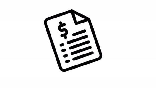 Animated Financial Bill Document Icon