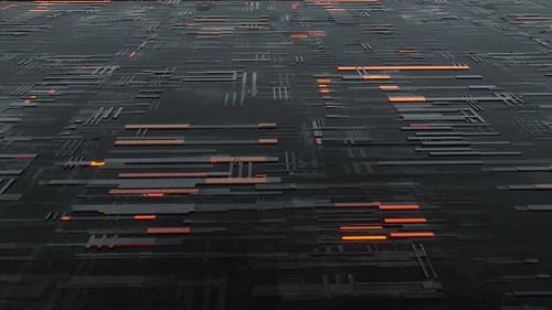 Futuristic Digital Grid Technology Animated Background