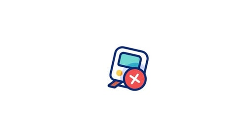 Animated Flat Design Train Forbidden Icon