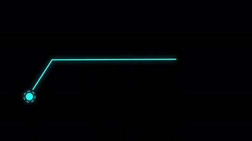 Tableau de bord Scifi Futuristic Hud Line, fond transparent 4k
